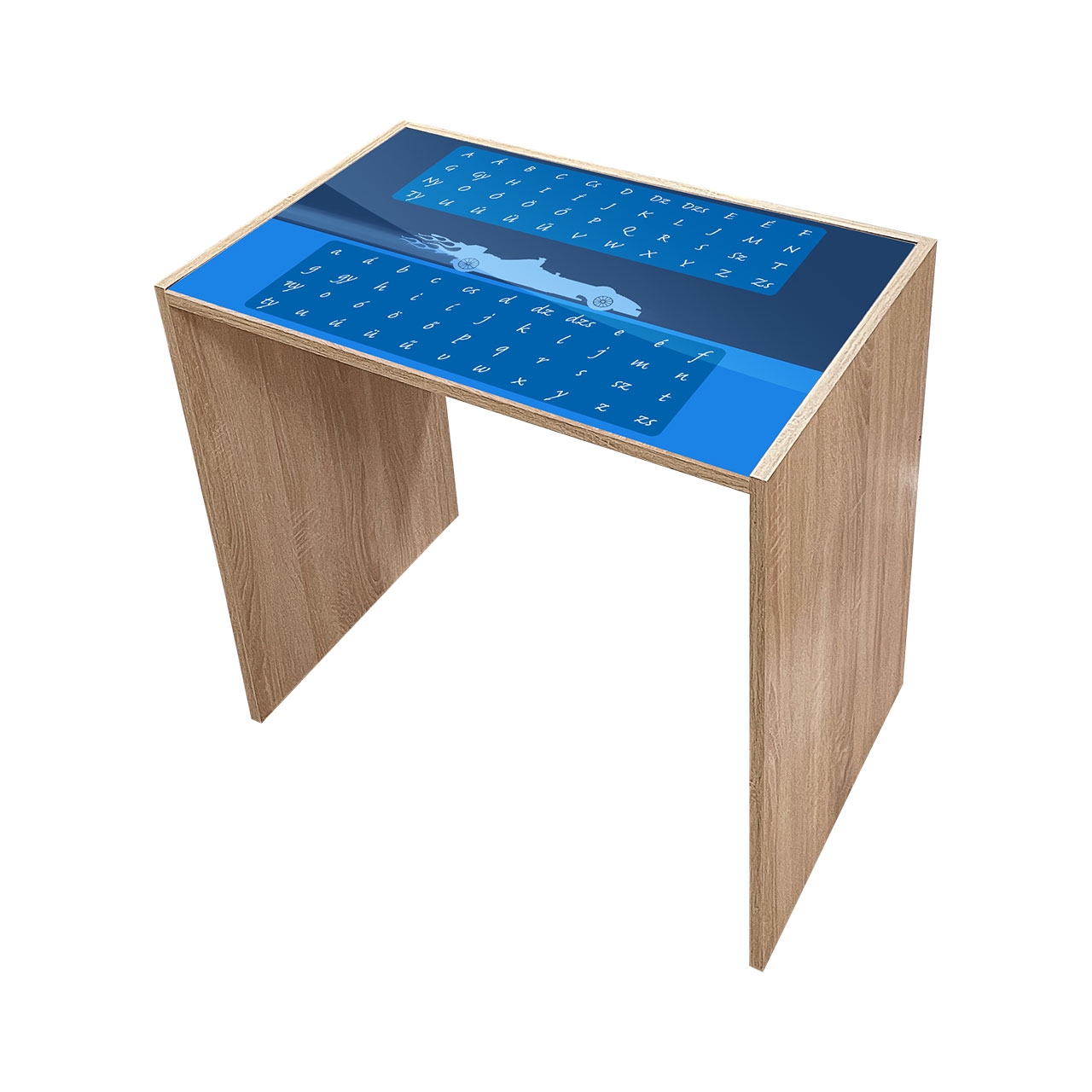 Nebuló íróasztal (üveg asztallappal)